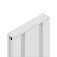 60-100-2 MODULAR SOLUTIONS POLYAMIDE PART END CAP 90MM X 18.5MM LIGHT GRAY